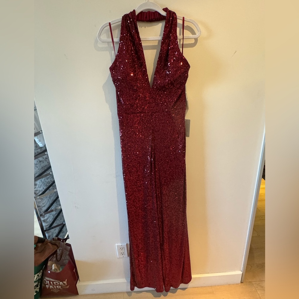 JUMP Red Sequin Jumpsuit
